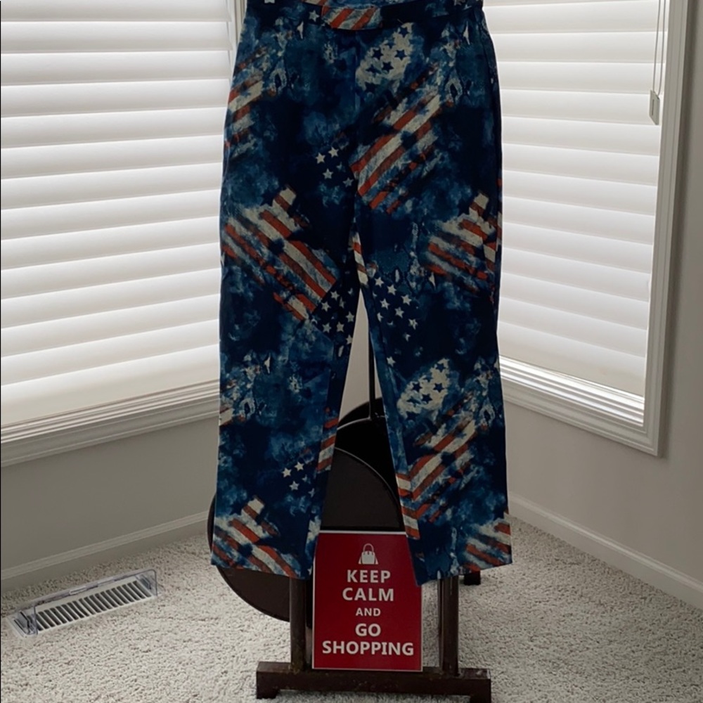 Patriotic lightweight pants sz 12...Vintage? Fun?